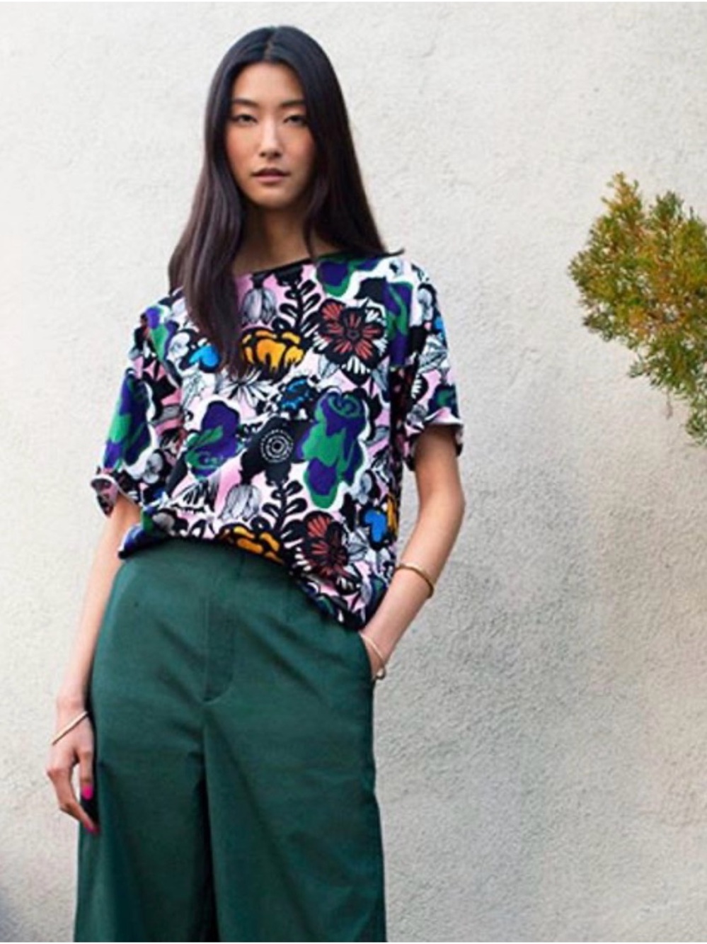Marimekko x Uniqlo Floral Top in Oversized Small Quirky Artistic